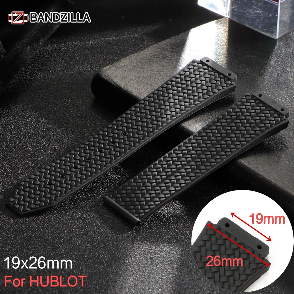 19x26mm Watchband for HUBLOT for BIG BANG Silicone Waterproof Men's Watch Strap Rubber Bracelet Wristband Watch Accessories