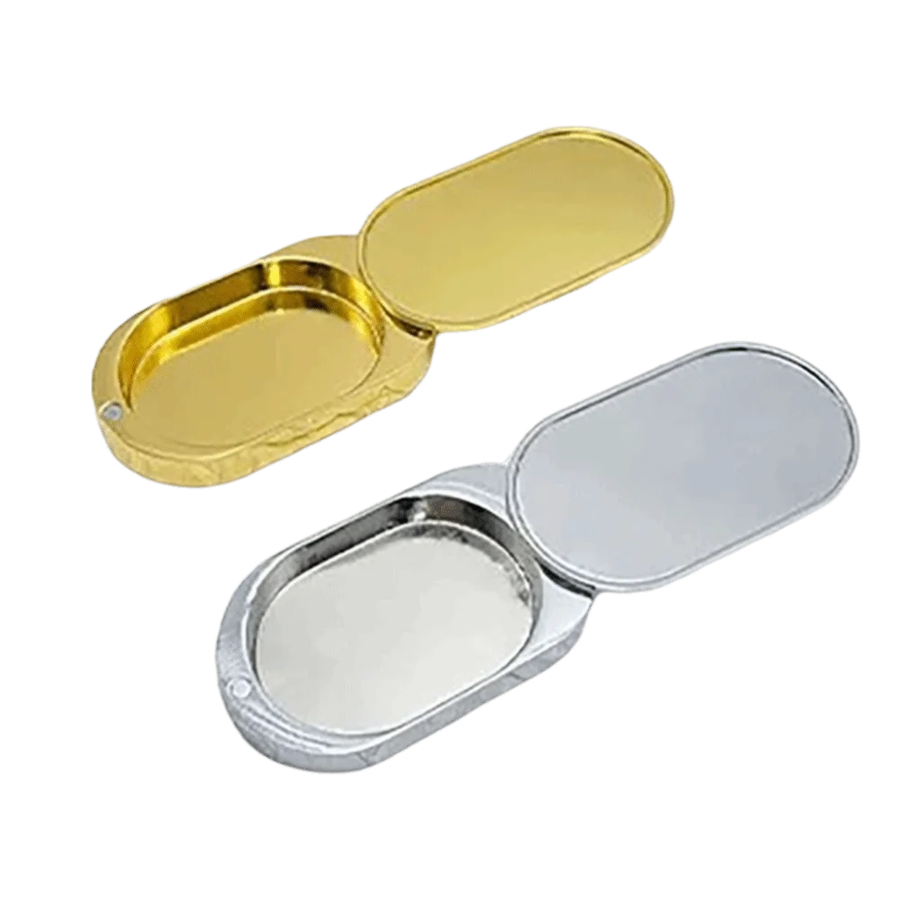 Zinc Alloy Solid Perfume Case Sliding Cover Design Smooth Slide Lid Balm Box Mini Compact Size Mini Fragrance Container Travel