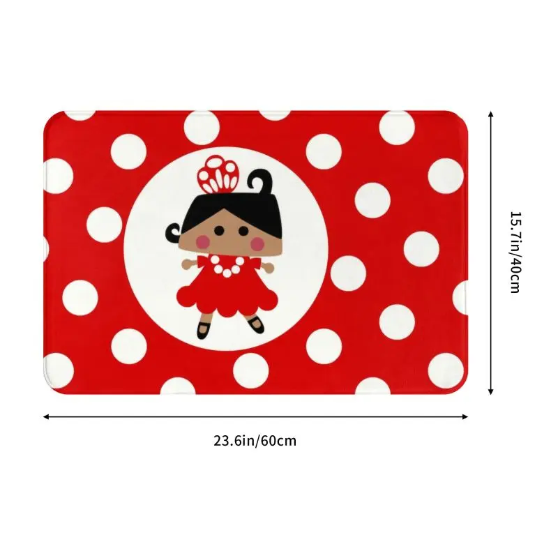 Custom Flamenco Dancer Polka Dot zerbino antiscivolo ingresso cucina bagno tappetini porta spagnolo spagna sala da ballo tappeto tappeto