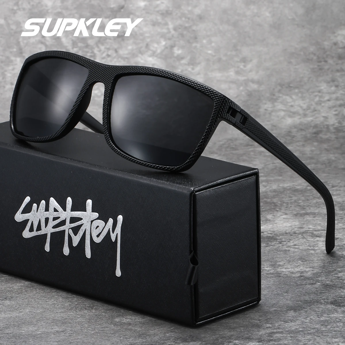 نظارات شمسية مستقطبة للنساء من SUPKLEY بإطار مربع من مادة الكمبيوتر خفيفة الوزن وخفيفة الوزن للرجال هدية للعطلات وصيد الأسماك والقيادة