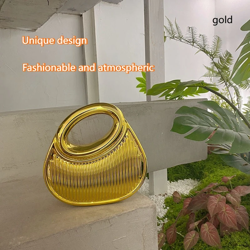 

Acrylic handbag European and American fashion dinner bag box bag irregular one-shoulder crossbody bag