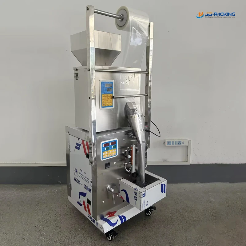 Automatic Small Business Weighing Packing Machine Food Spice Coffee   Sachets Granule Beans Nuts Fruits Packaging Machine