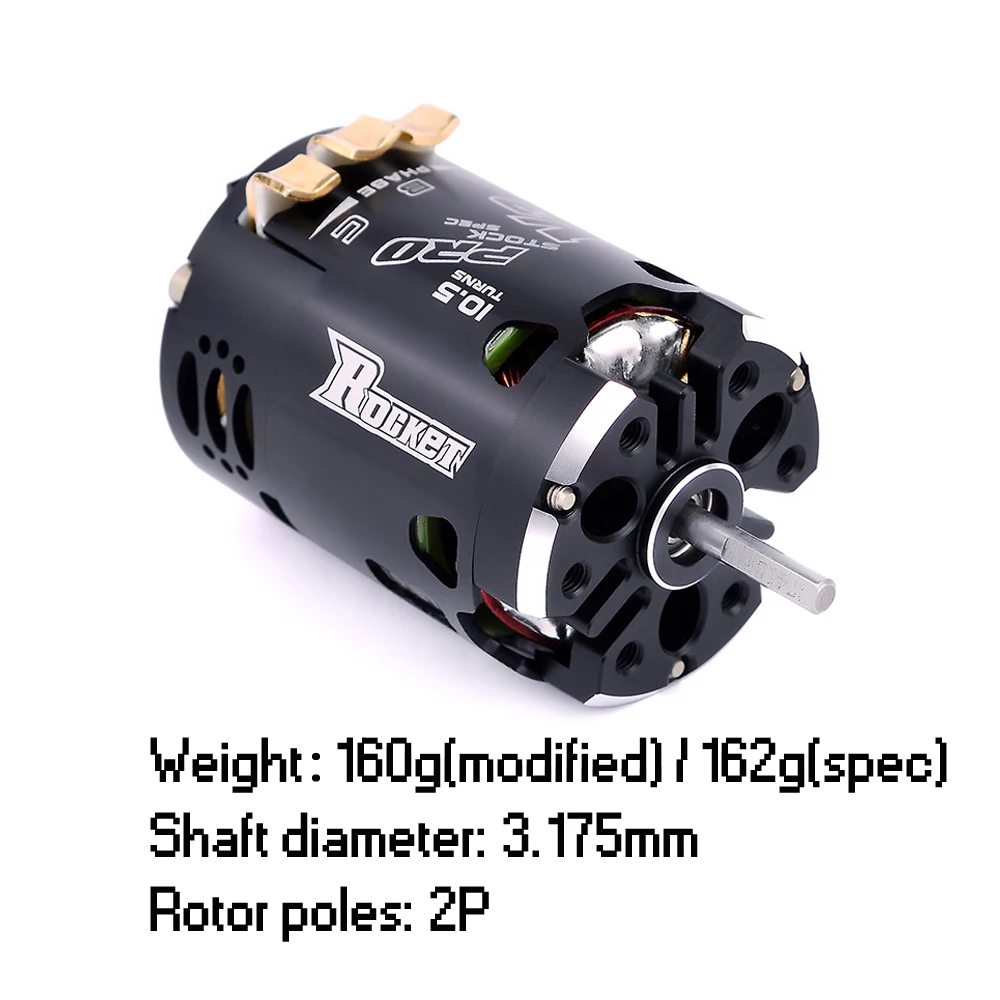 ROCKET RC 540 V3 5.5T 6.5T 8.5T 10.5T 13.5T 17.5T 21.5T Sensored Brushless Motor 3.175mm Shaft For 1/10 1/12 F1 RC Drift Car