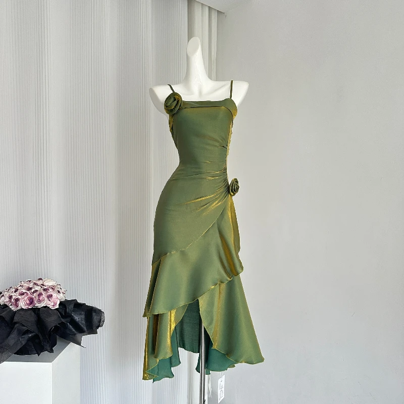 

Mermaid Ji Skirt High-end Robe Small Dress Suspender Skirt Summer Long New French Temperament Fashion High Quality High Grade