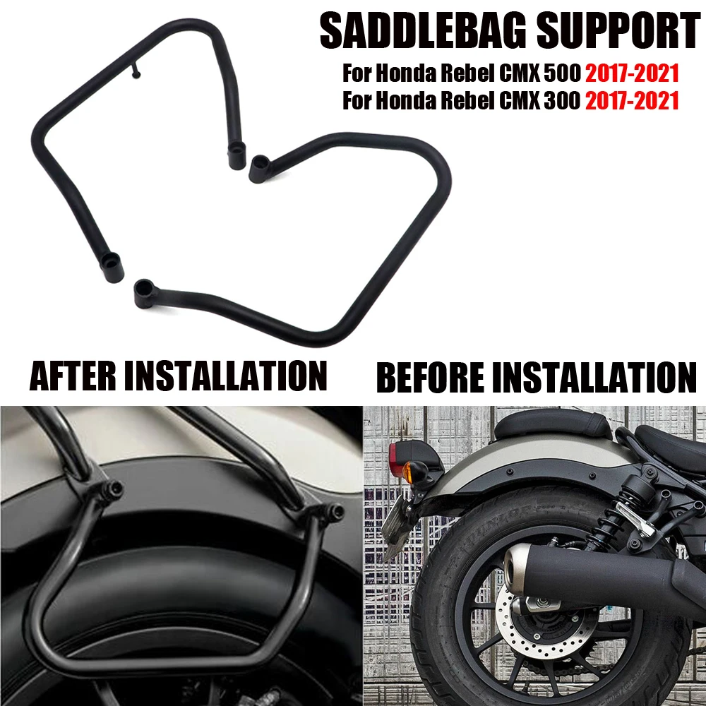 Moto Side Box borse Rack borsa da sella staffa di supporto per barra di supporto per Honda Rebel CMX CM 500 300 CMX500 CMX300 2017-2021