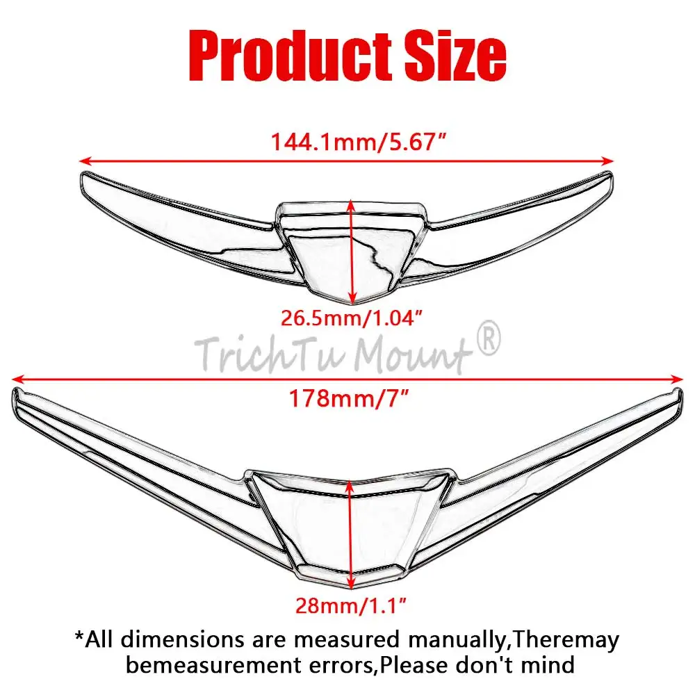 For Honda Gold Wing GL1800 Tour 2018-2024 Motorcycle Front Fender Tip Trim Cover Rear Splash Mudguard Decoration