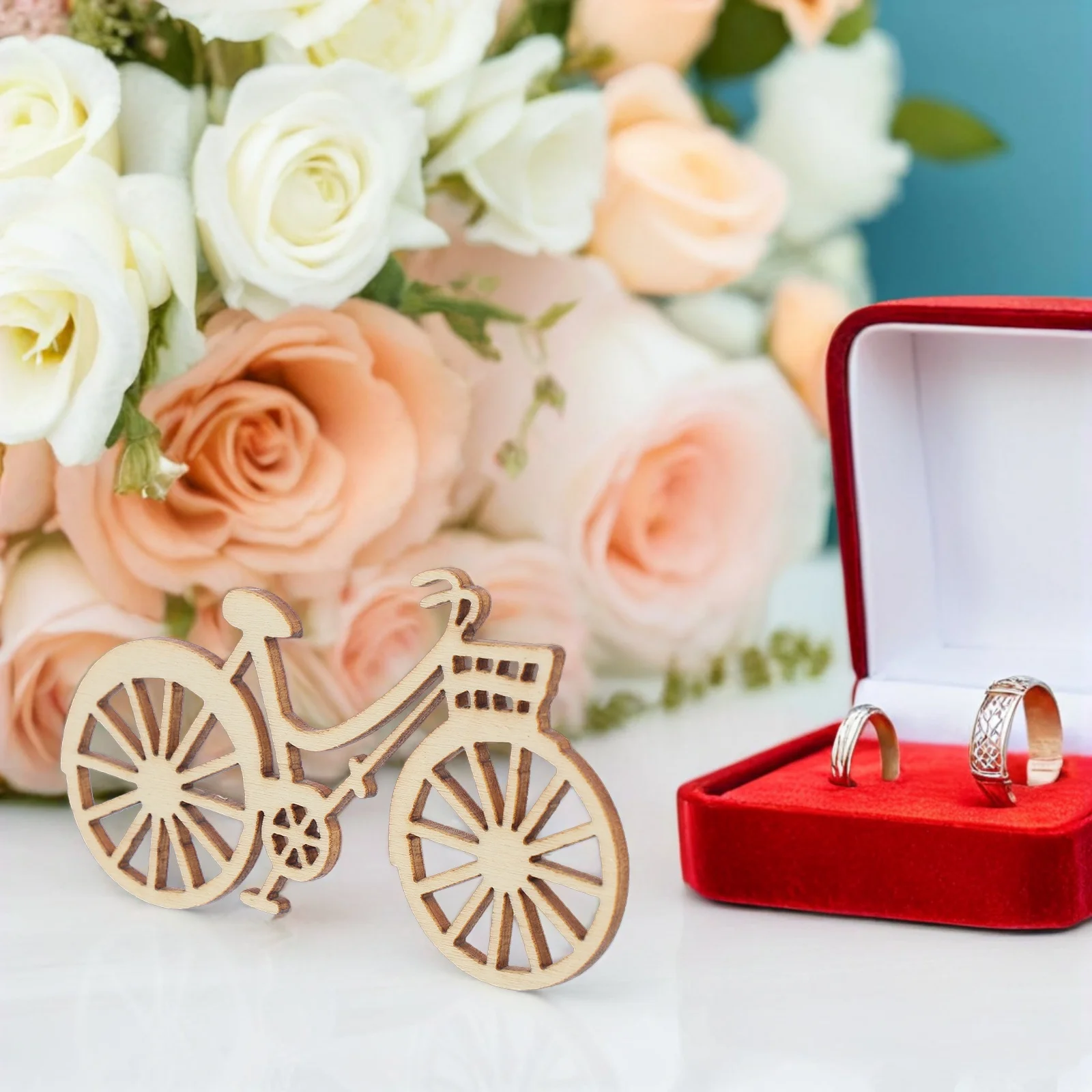 10 قطعة دراجة خشبية حرفية خشبية دراجة ريفي حفل زفاف ديكور المنزل لغرفة النوم غرفة المعيشة ديكور دراجة خشبية