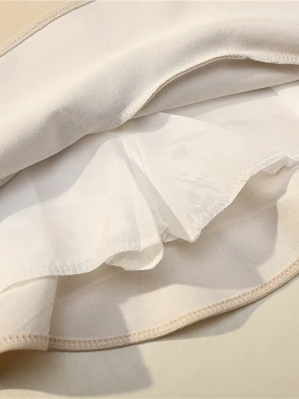 Rüschen-Fi-Schwanzrock, Wickelrock, hüftlang, mittellang, Street Sle, Polyesterfaser, Stand-Passform, Sommerkollektion, Damenmode