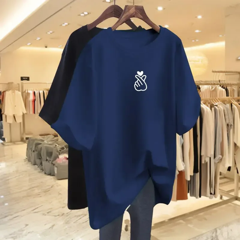 

Women Cartoon Printed Comfortable T-shirt Summer Loose Casual Short Sleeve O-neck Pure Cotton Top Tees Basic Pullover