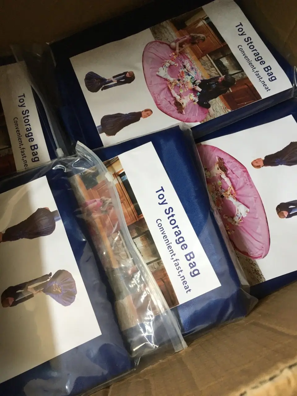 Toy Fast Storage Bag Oversized Diameter 145cm Baby Home Outdoor Children's Toy Drawstring Storage Mat Cute Luggage Organizer