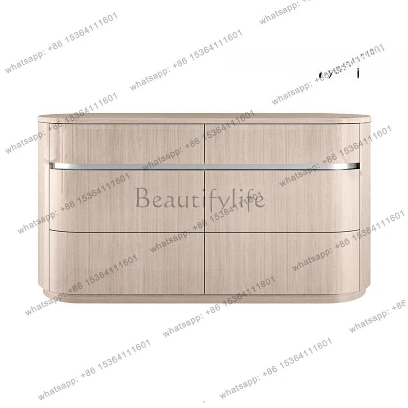 Bedroom locker, simple and modern ultra-thin six-chest cabinet, living room storage cabinet against the wall, light luxury