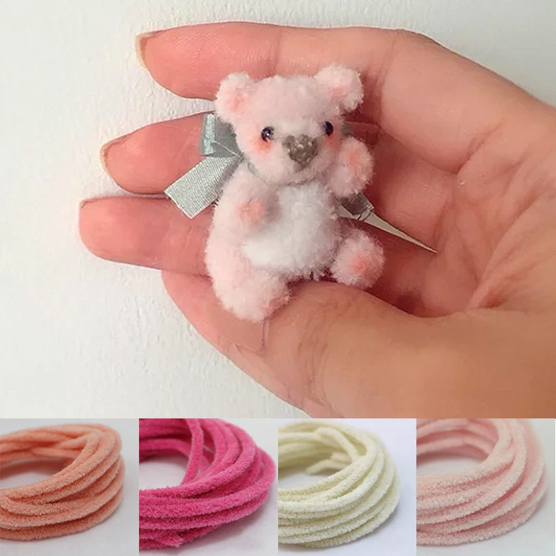 120cm 3mm Plush Wool Iron Wire Twist Stick Ribbon Bar Strip Wool Felt Hair Twisting Stick Handmade Miniature Animal Dolls Toys