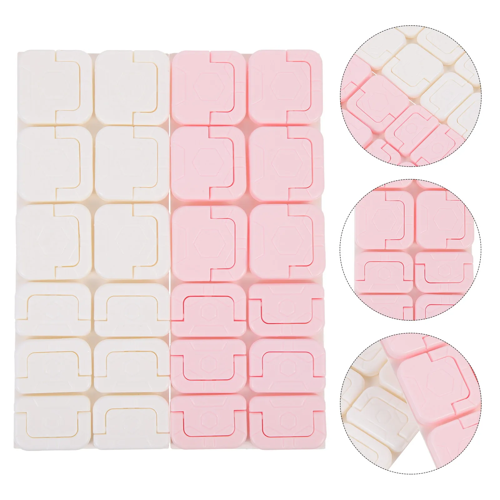 

24Pcs Child Safety Socket Covers ABS Electric Outlet Protectors for Baby Kids Pets Anti-Shock Plug Covers Household Socket