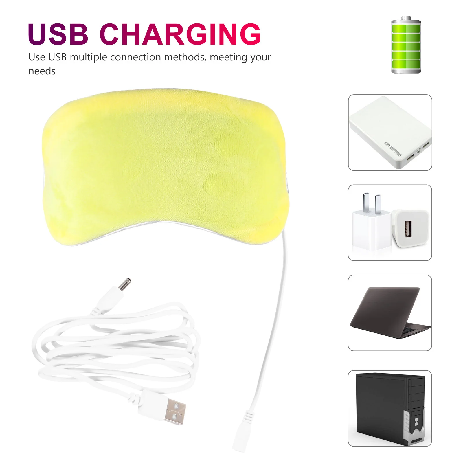 

1Pcs USB Heated Eye Mask Thermostatic Steam Warm Sleeping Mask Massage Eye Pad Steam Eyes Patch Heated Eyepatch