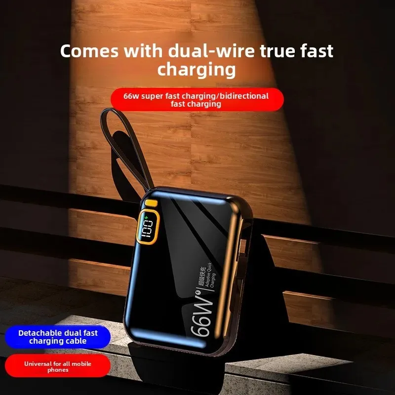 باور بانك 66 وات 10000/20000 مللي أمبير في الساعة محمول عالي السعة USB من النوع C ثنائي الاتجاه شحن سريع باور بانك صغير لأجهزة Apple وAndroid #4