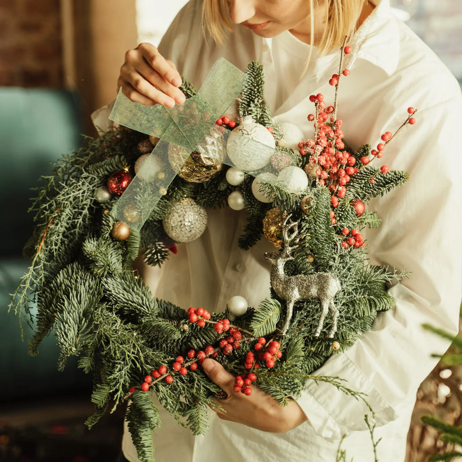 

Imitation Linen Webbing Decorative Ribbon Jute Ribbons Crafts for Wreath Soft Fabric Polyester Woven Rustic Cheer