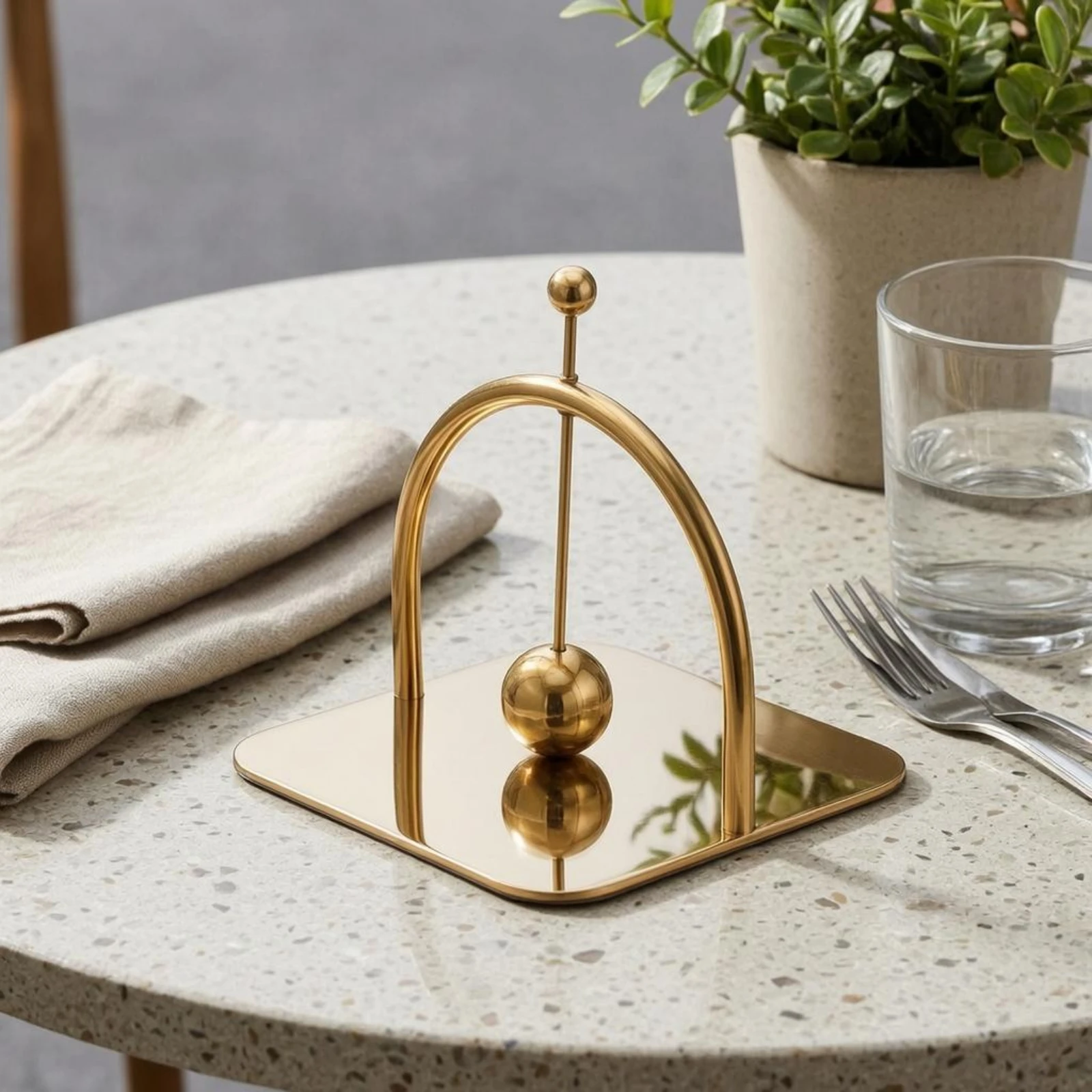 Decorative Tissue Weight Curved Arch Display Ornament Stainless Steel Ornament Metal