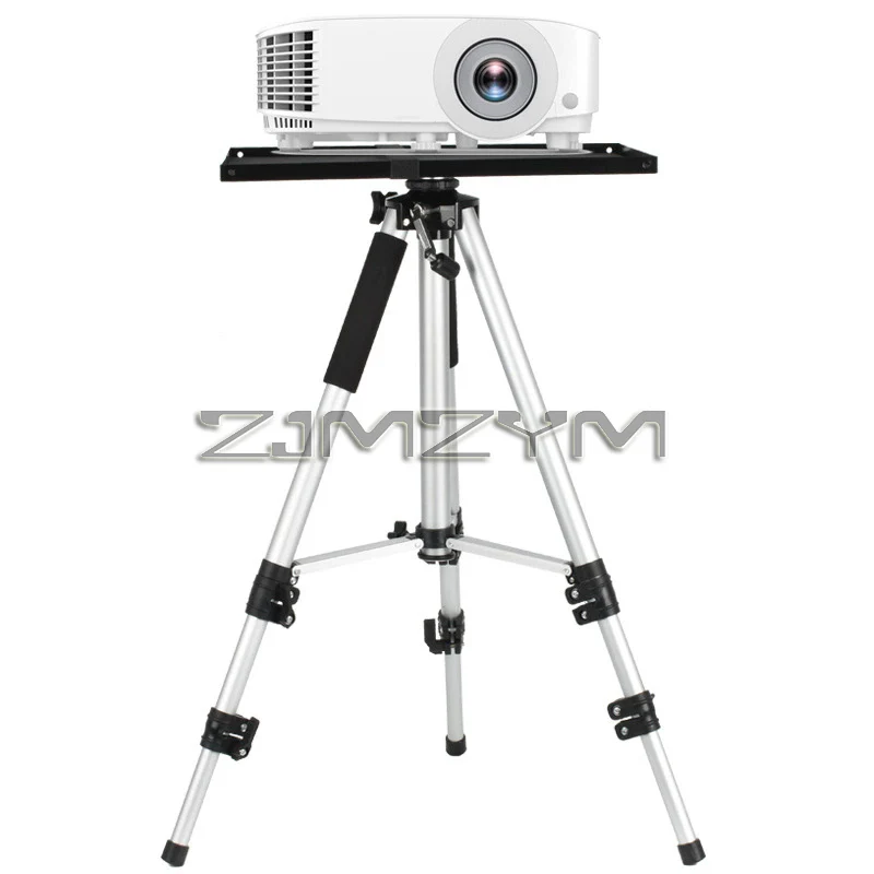 Projector Bracket, Portable Aluminum Tripod, Adjustable Multi-Function Stable Household Telescopic Micro-Projection Folding Tray