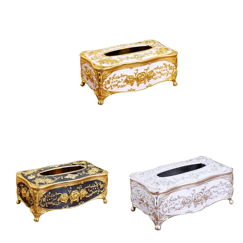 

Acrylic Tissue Box Universal Luxury European Paper Rack Office Table Accessories