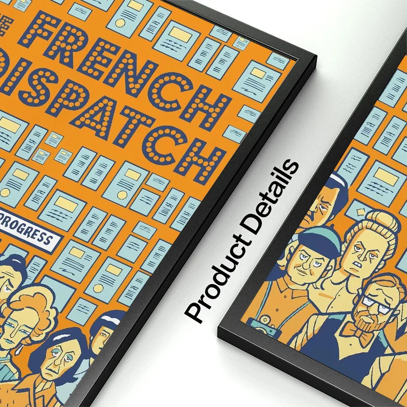 ويس أندرسون غطاء الفيلم الكلاسيكي المشارك جراند بودابست فيلم قماش اللوحة طباعة الحد الأدنى جدار ديكور المنزل هدايا العيد #5