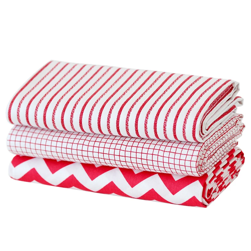 Red Strip Wave Twill Cotton Sewing Fabric Making Home Decoration Children\'s Clothing Handmade DIY Cloth