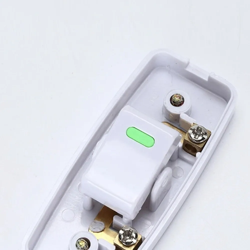 Home Light Switch Boat Shape Classic White Black Wires Cable Switches Desk Light Cord Inline ON/OFF Table Lamp Switches