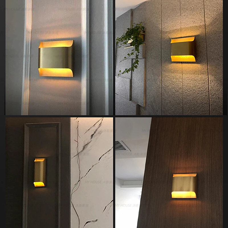 Luksusowy post-nowoczesny styl prosty na ścianę lampa Model pokój Hotel salon sypialnia tło ściana artystyczna lampa lampy bertfrank