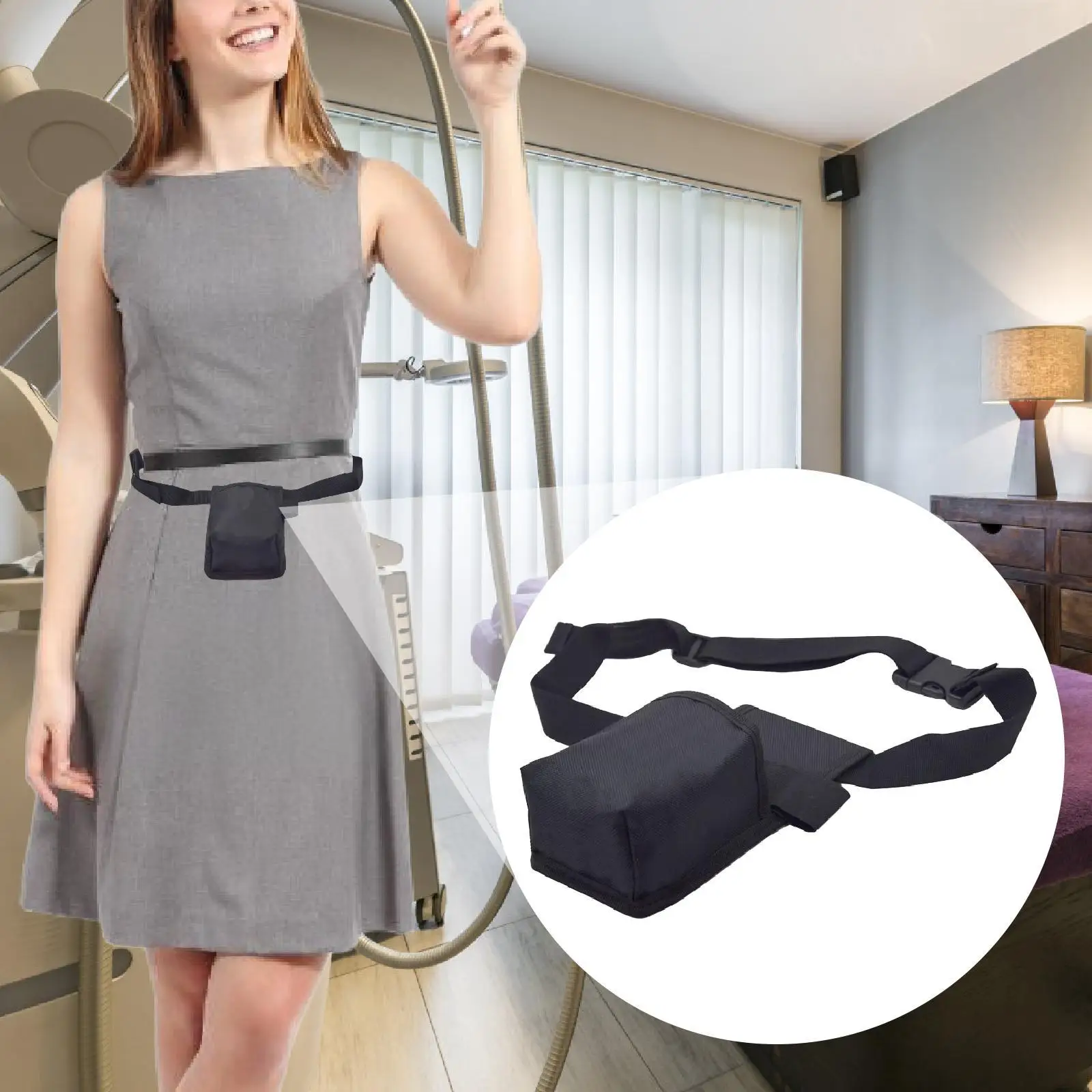 

Massage Bottle Bag Storage Back Scraping Adjustable Belt Therapist Holster