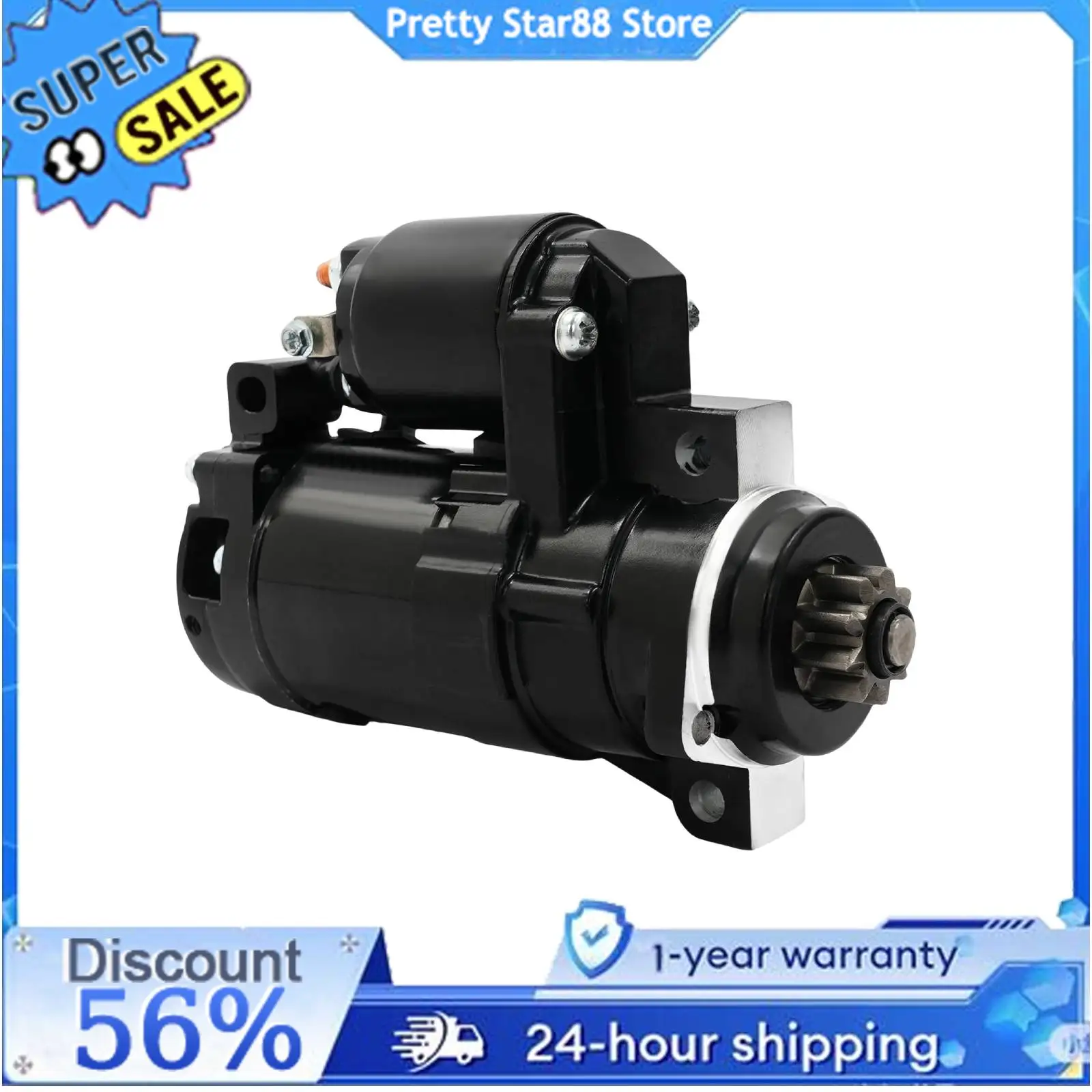 

1KW Marine Starter Motor 9 Teeth Outboard Starter Motor Electrical Starter for Yamaha 4-Stroke 20-40 Hp Marine Motor
