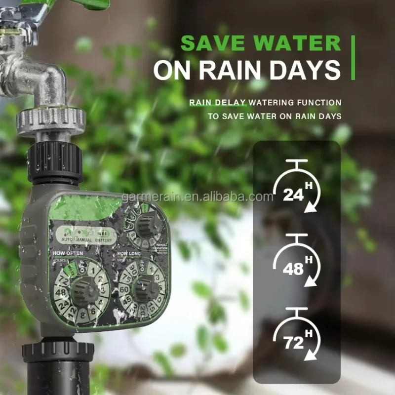 Sistema di irrigazione automatico intelligente per irrigazione da giardino agricolo, timer per tubi dell'acqua