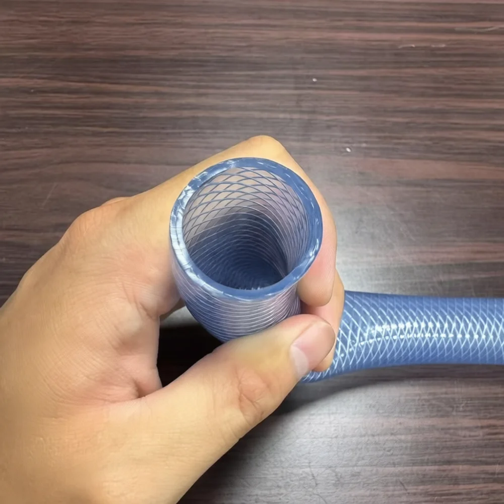 Reinforced Braided Mesh Hose Flexible PVC Water Tubing Garden Irrigation Pipe Anti Snake Skin Texture Aquarium