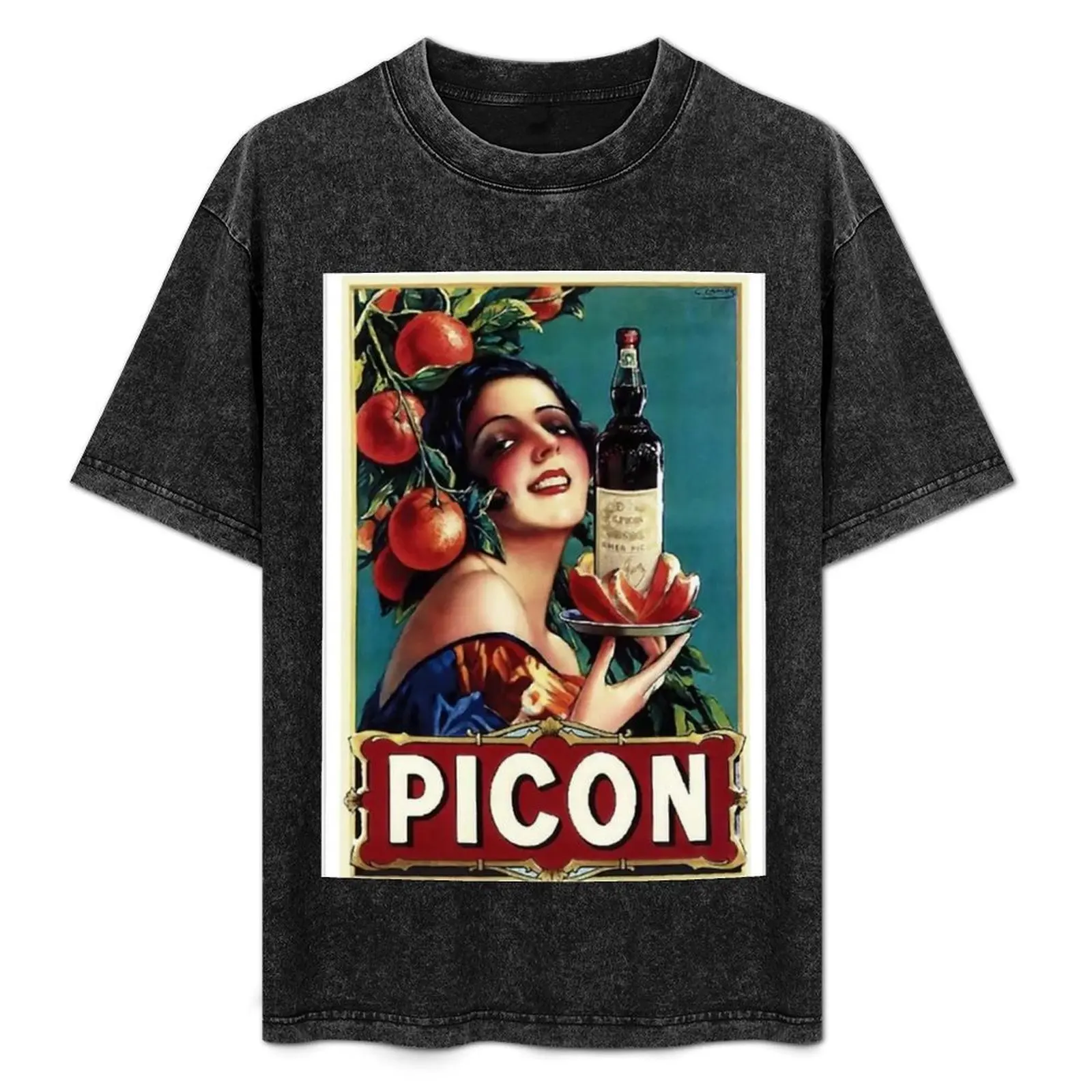 

Vintage Pub - Picon, alcoholic drink T-Shirt Work Short Sleeve Cotton Top