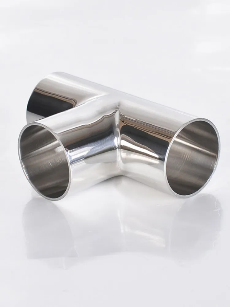 19/25/32/38/45/51/63/76Mm Pipe OD Butt Weld Tee 3 Way Connector Sanitary Pipe Fitting SUS304 Stainless Homebrew