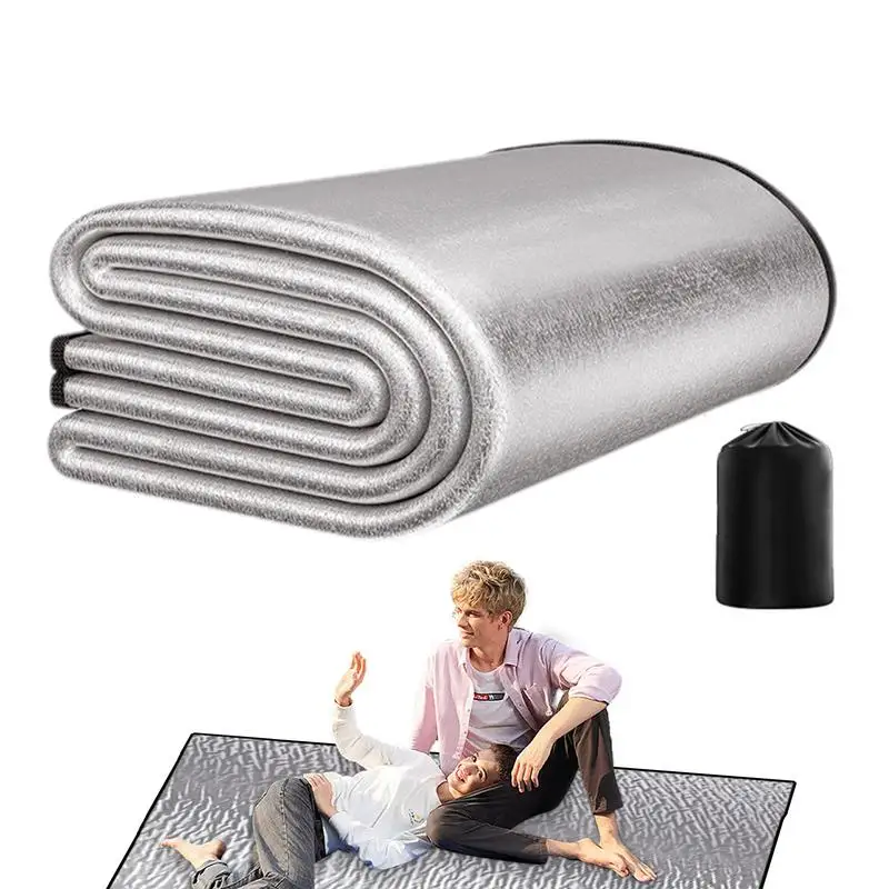 

Camping Mat Foam Foil Blanket Aluminum Insulation Foam Foil Mat Sleeping Pad Thermal Outdoor Tent Footprint Reflecting Heat