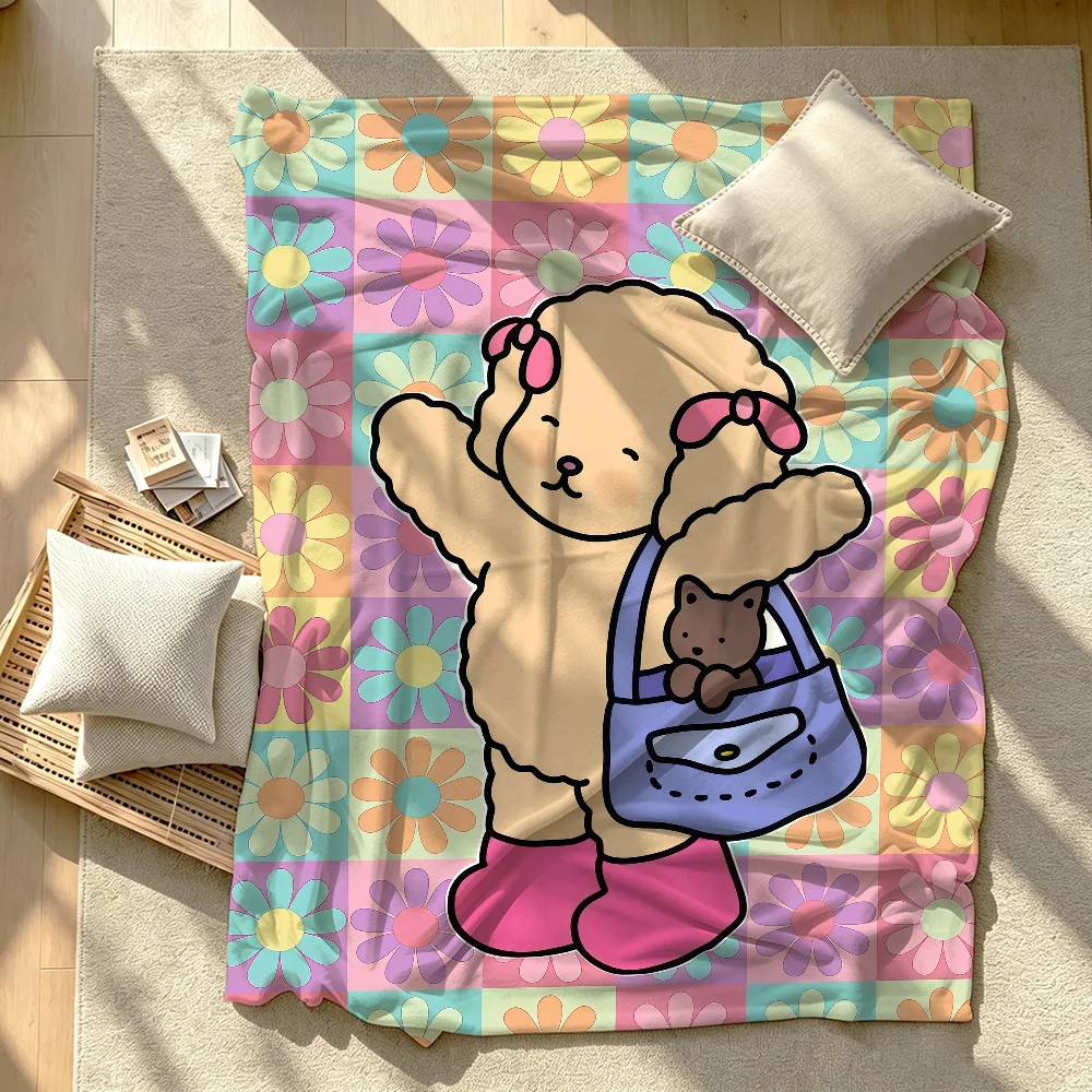 B-Bobbie G-Goods Cute Blanket Soft Skin Friendly And Thick Suitable For Bedroom Living Room Bed Sofa Camping Office Gift