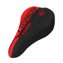 Gel Bike Seat Cover Waterproof Comfortable Bike Seat Cushion Bike Saddle Cover for Kids Men and Women Red