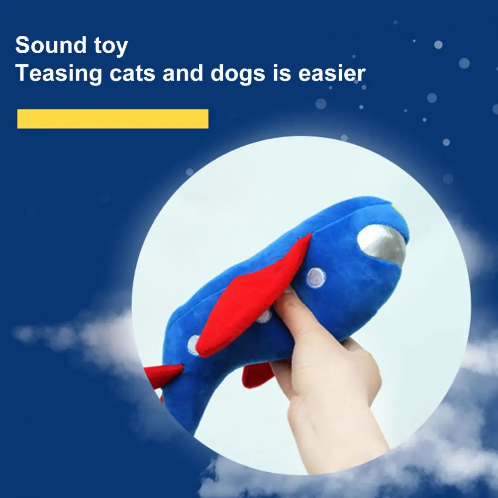 Bite-resistant Dog Toy Adorable Plush Pet Toy Set Cartoon Airplane Rocket Shape for Dogs Cats Bite-resistant Squeaky Chew Sound