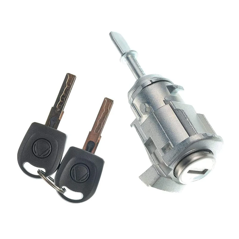 Front Left Driver Side Door Lock Cylinder With 2 Keys 604837167 1U0837167E For Golf 1997-2006 Jetta 1997-2005