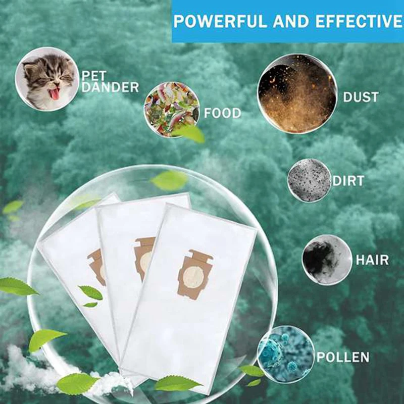 F Style Vacuum Cleaner Bags Parts Accessories For Kirby G Series, Replace Part 204814, 204811, 204803, 204808, 205811 (6+2 Pack)