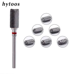 HYTOOS 6mm Barrel Dust Proof Bits 3/32 Carbide Nail Drill Bit Remove Gel Drills Manchine Accessories Milling Cutter for Manicure