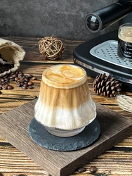 Heat-proof Glass Cup Flame Coffee Cup Mount Fuji Mug, Cup Latte Volcano Cup Whiskey Drink Cup, Japanese Simple Edo Cup