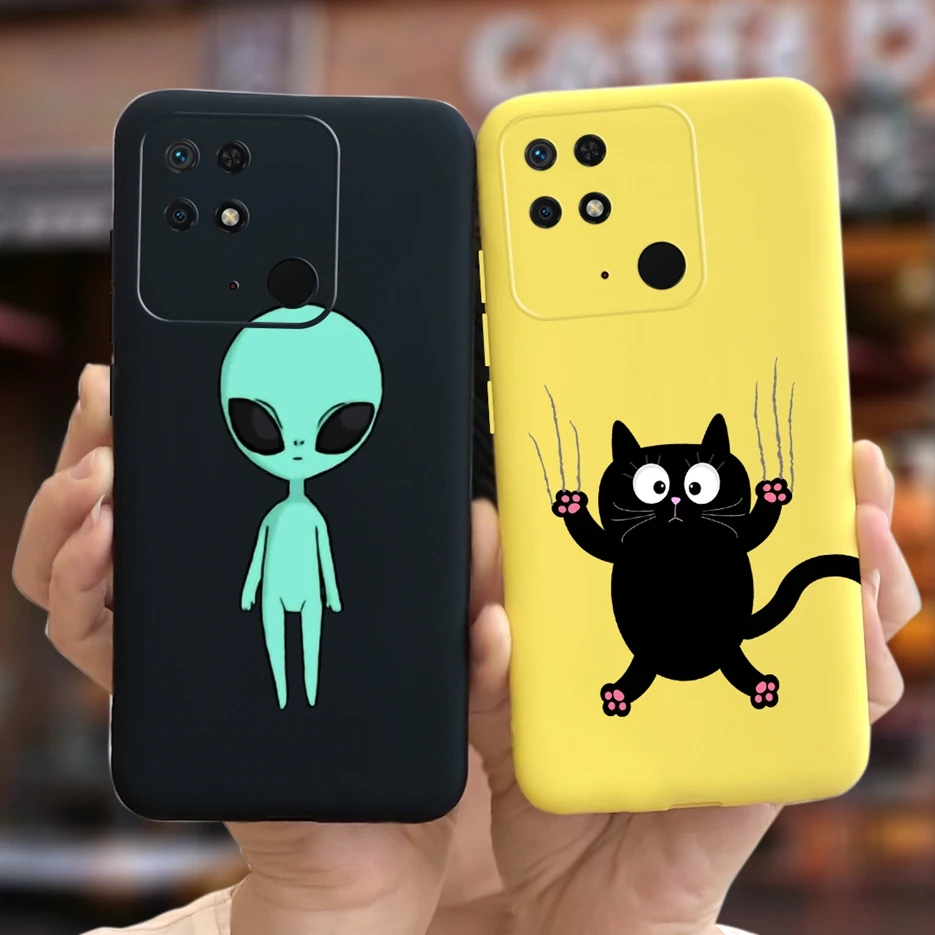 For Xiaomi Redmi 10C Case Cute Alien Cat Cartoon Cover Soft Silicone Phone Case For Xiaomi Redmi 10C 10 C Redmi10C Fundas Bumper