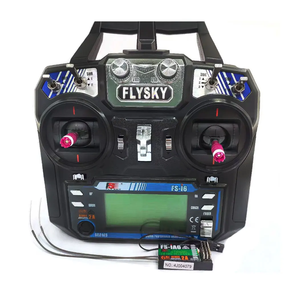 Flysky FS-i6 FS-I6 2.4g 6ch controlador transmissor esquerda direita FS-iA6 FS-iA6B receptor para rc helicóptero avião quadcopter planador
