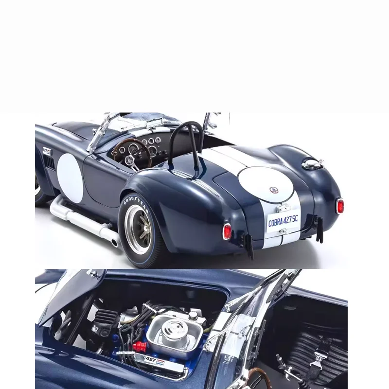 Diecast Original 1:18 Scale Shelby Cobra 427 S/C Simulation Alloy Car Model Toys Gift Adult Fans Collectible Static Display