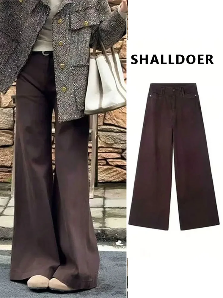 

Модные ретро-брюки прямого кроя для женщин, повседневные, весенне-осенние, новые, элегантные, длинные брюки