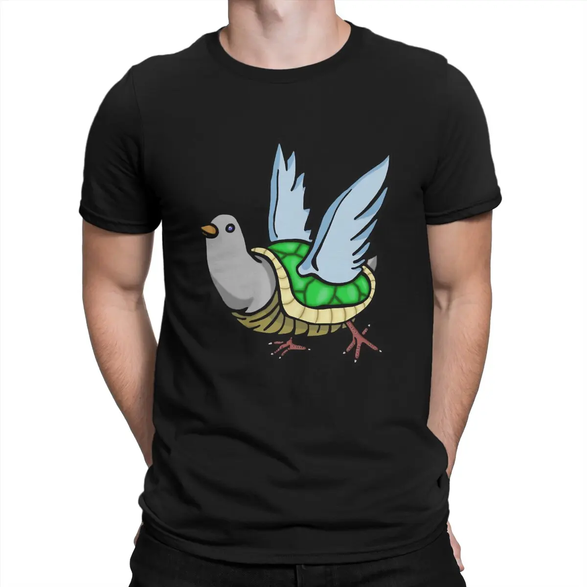 Magical Turtle Men's TShirt Turtle Dove Individuality T Shirt Harajuku Streetwear New Trend