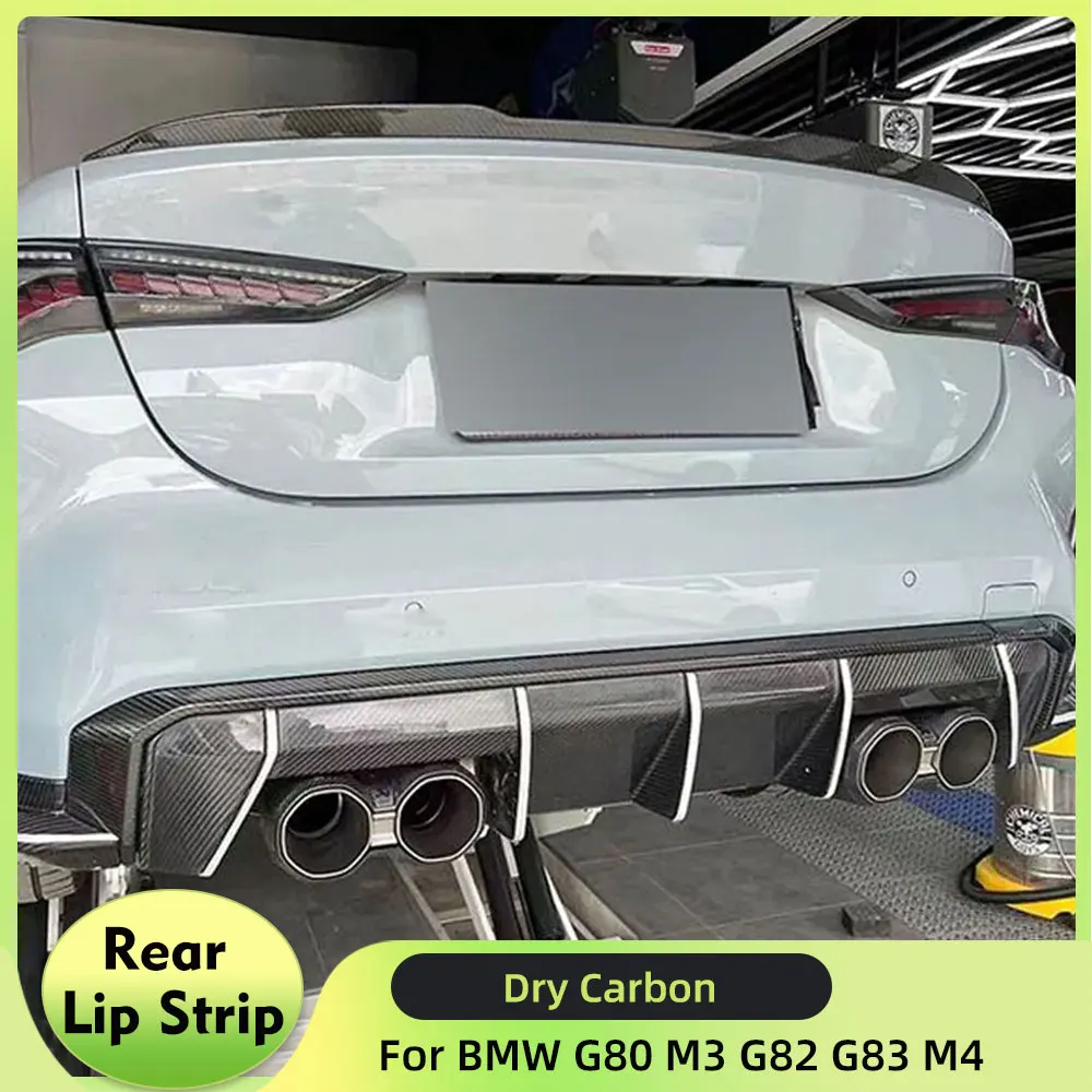 

Prepreg Dry Carbon Car Rear Bumper Diffuser Strip Lip for BMW G80 M3 G82 G83 M4 2021 2022 Auto Replacement Rear Lip Trim Spoiler