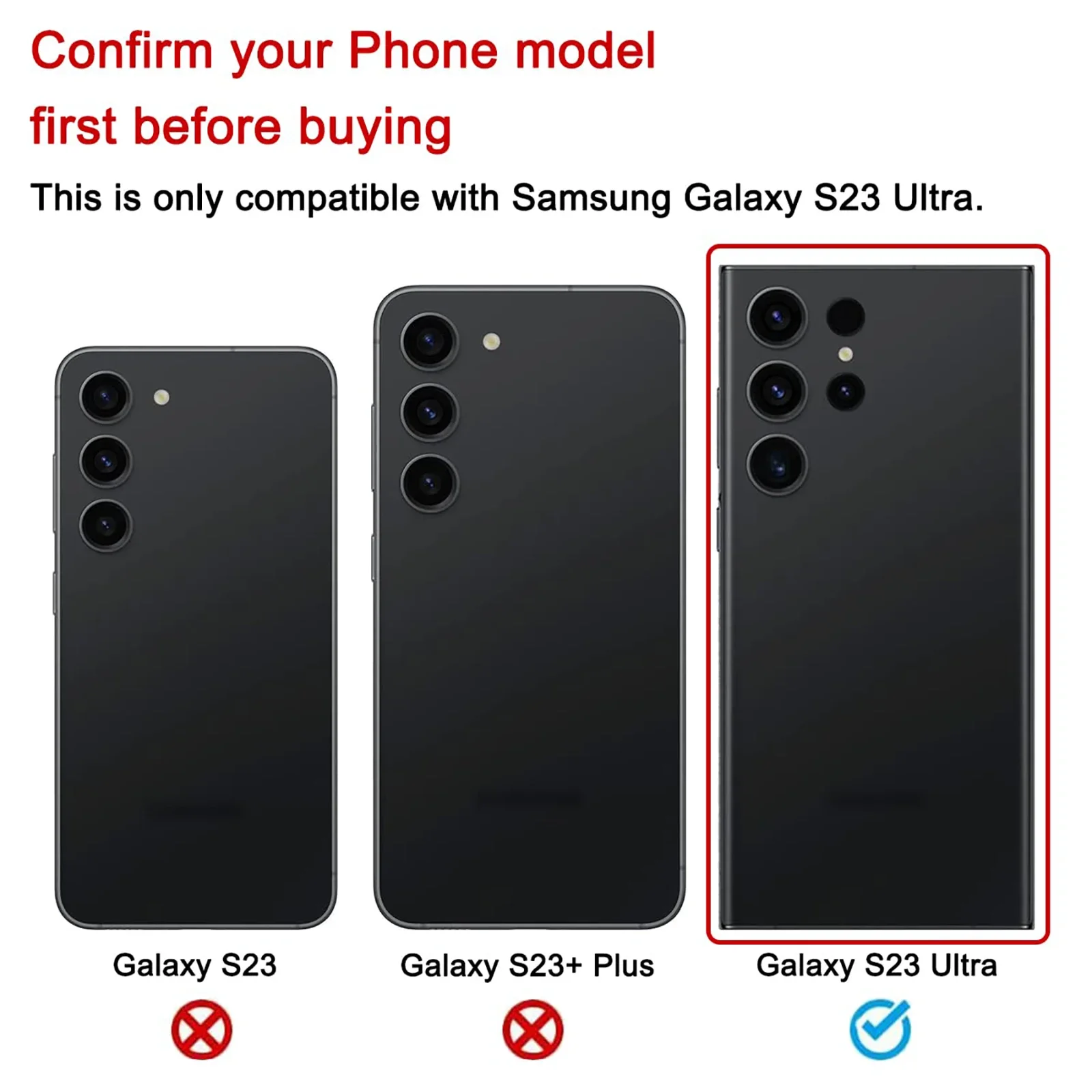 زجاج خلفي OEM لهاتف Samsung Galaxy S23 Ultra (6.8 بوصة) مع أدوات وشريط لاصق مثبت مسبقًا