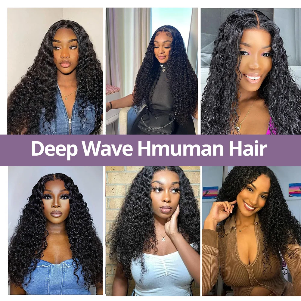 Wig Rambut Asli Wanita Model Loose Deep Wave 13×4 Tanpa Lem, Wig Rambut Asli Siap Pakai, Pre Plucked, Rambut Mentah Vietnam