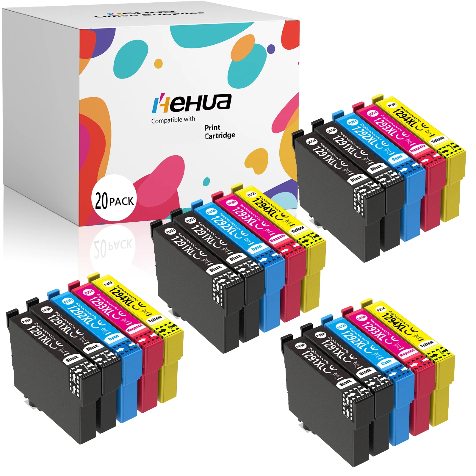 20X T1291XL T1292XL T1293XL T1294XL Ersatzpatrone für Epson Stylus SX230 SX235W SX420W Office B42WD BX305F BX305FW 320FW